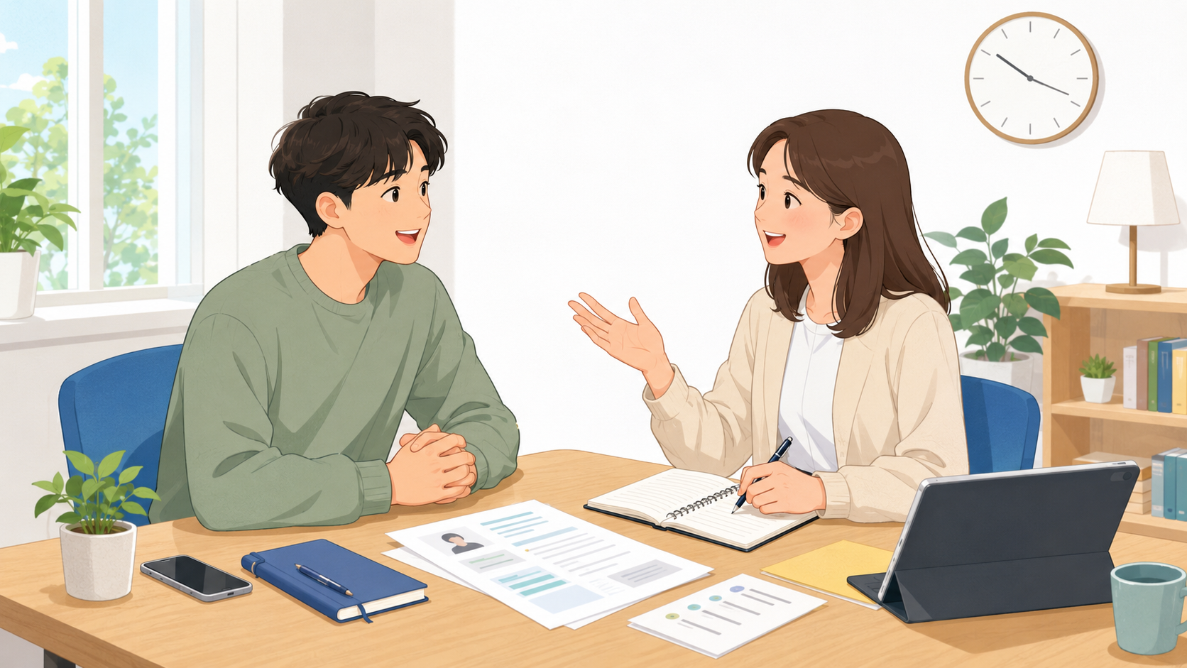 面談当日の流れを時系列で解説